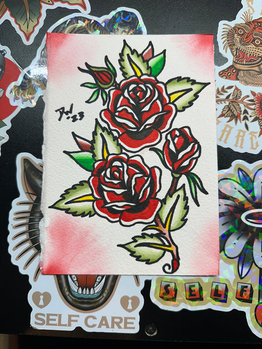 Floral 5x7 painting
