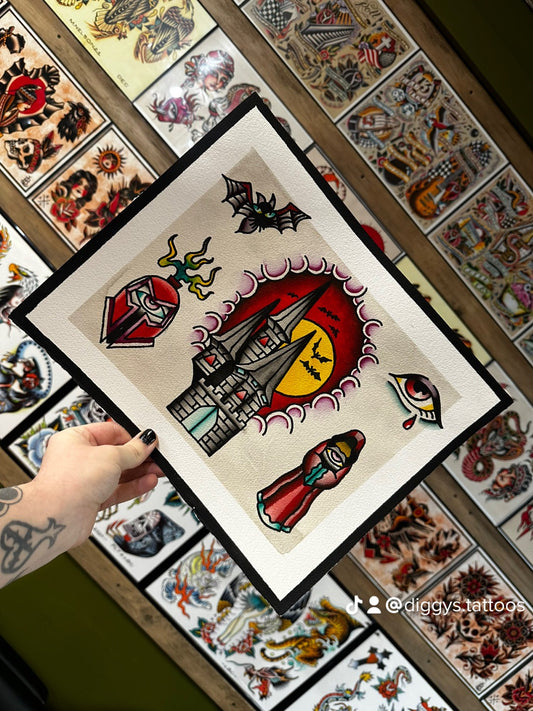 Cult castle hand painted flash sheet